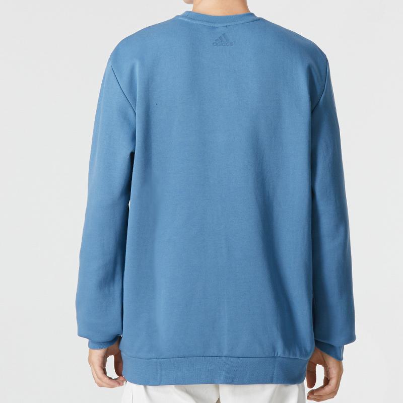 Adidas Mh Crew Sweatshirt With Logo Men Tops Sky-Blue HM2963