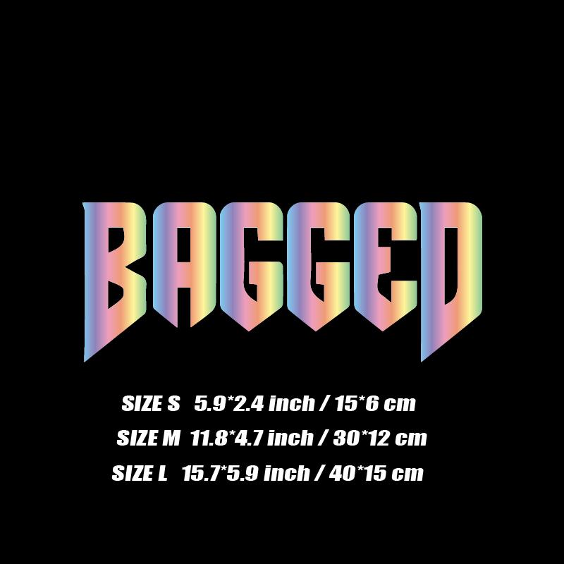 Наклейка "BAGGED", модные наклейки высокого качества для автомобилей, грузовиков, мотоциклов и ноутбуков!Для уникального образа!