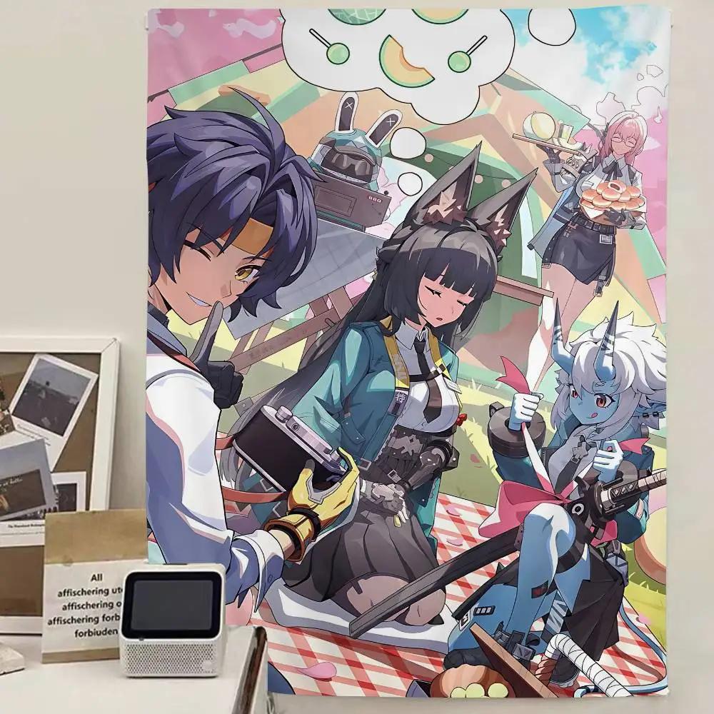 CCamellya Wuthering Waves Anime Game Tapestry Versatile Wall Cloth Room Decor Party Backgrounds with Sexy Girl Wall Decor