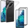 Case for Samsung S20 FE and 2 Tempered Glass Black Edge Screen Protector Phonillico®