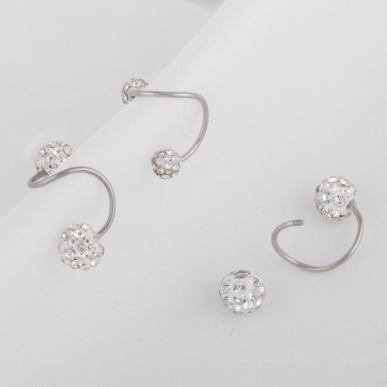 1 шт. серьги для пирсинга, искусственные кристаллы, серьги-гвоздики для козелка, легко чистящиеся серьги-гвоздики для хряща ушной раковины, губы