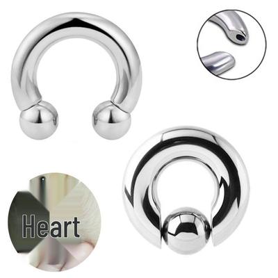 Многофункциональное титановое кольцо с шариком-застежкой из нержавеющей стали: Серьга, Пирсинг соска, Генитальный пирсинг.