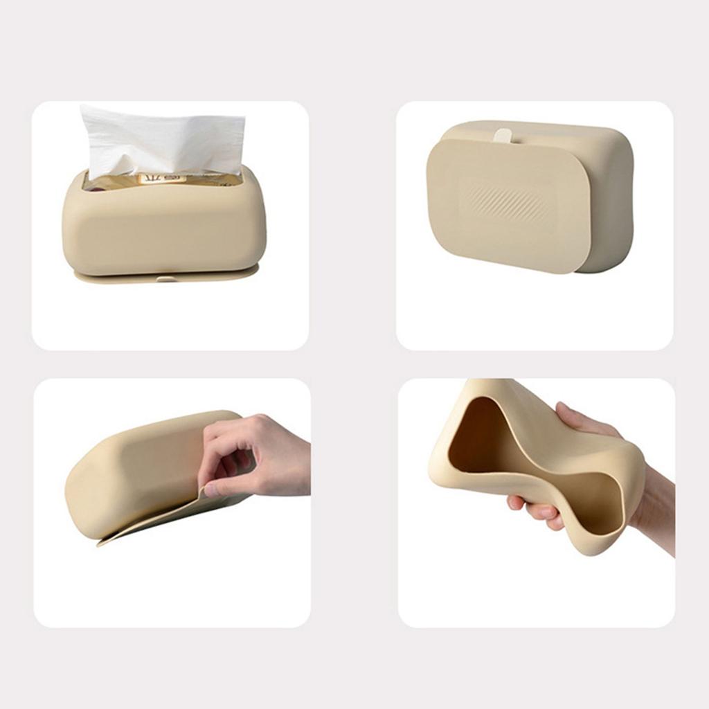 Коробка для салфеток для ванной комнаты, кухни, настенный диспенсер для хранения салфеток, держатель для бумажных полотенец, контейнер для салфеток на присоске