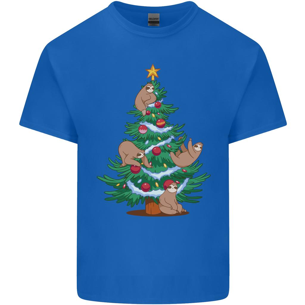 Sloth Christmas Tree Xmas Unisexs Light Cotton TShirt