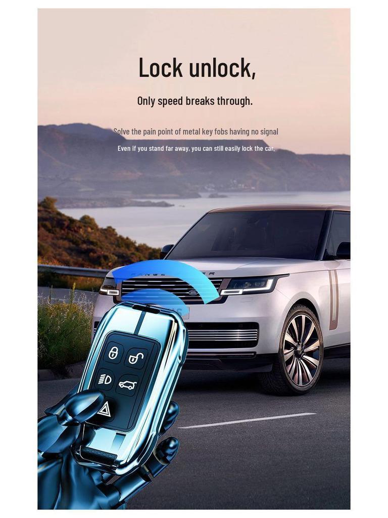 Чехол для ключа Jaguar для XEL, XFL, E-PACE, XJL, F-PACE - Роскошная защитная накладка