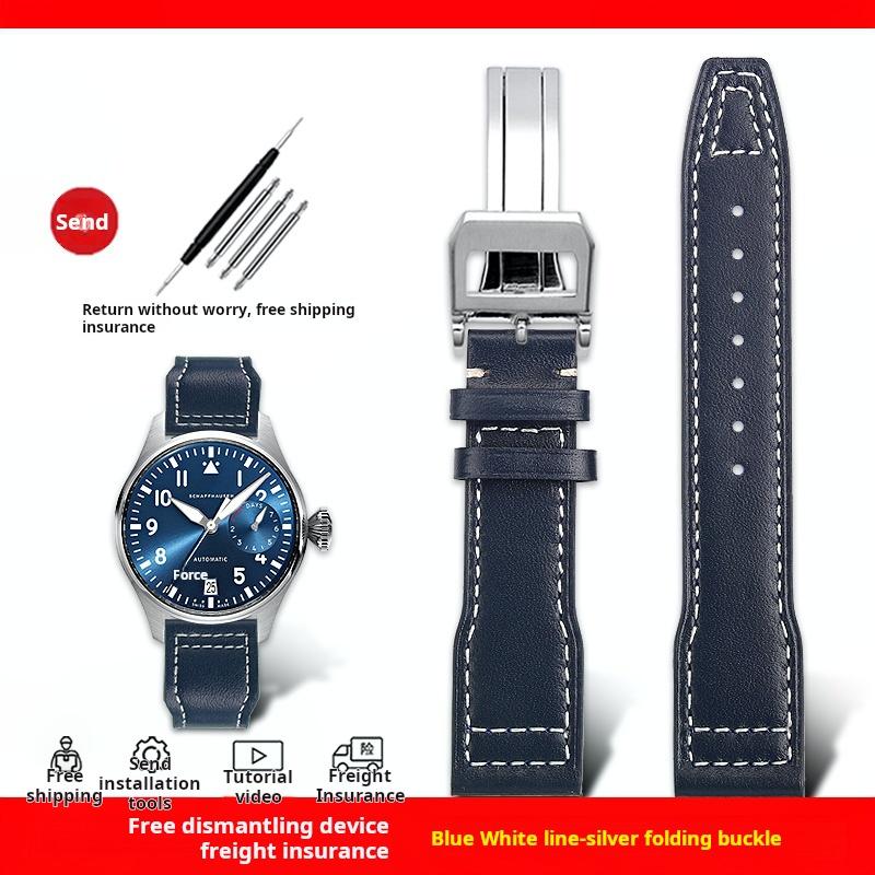 20мм 21мм Коровья Кожа Ремешок для Часов Мужской Для IWC Pilot Маленький Принц Mark 18 Бронза Большой Летающий SpitFire кожаный ремешок для часов аксессуары