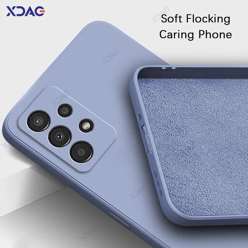 Роскошный квадратный жидкий силиконовый чехол для Samsung Galaxy A13 4G 5G SamsungA13 360 мягкий противоударный чехол для задней панели телефона