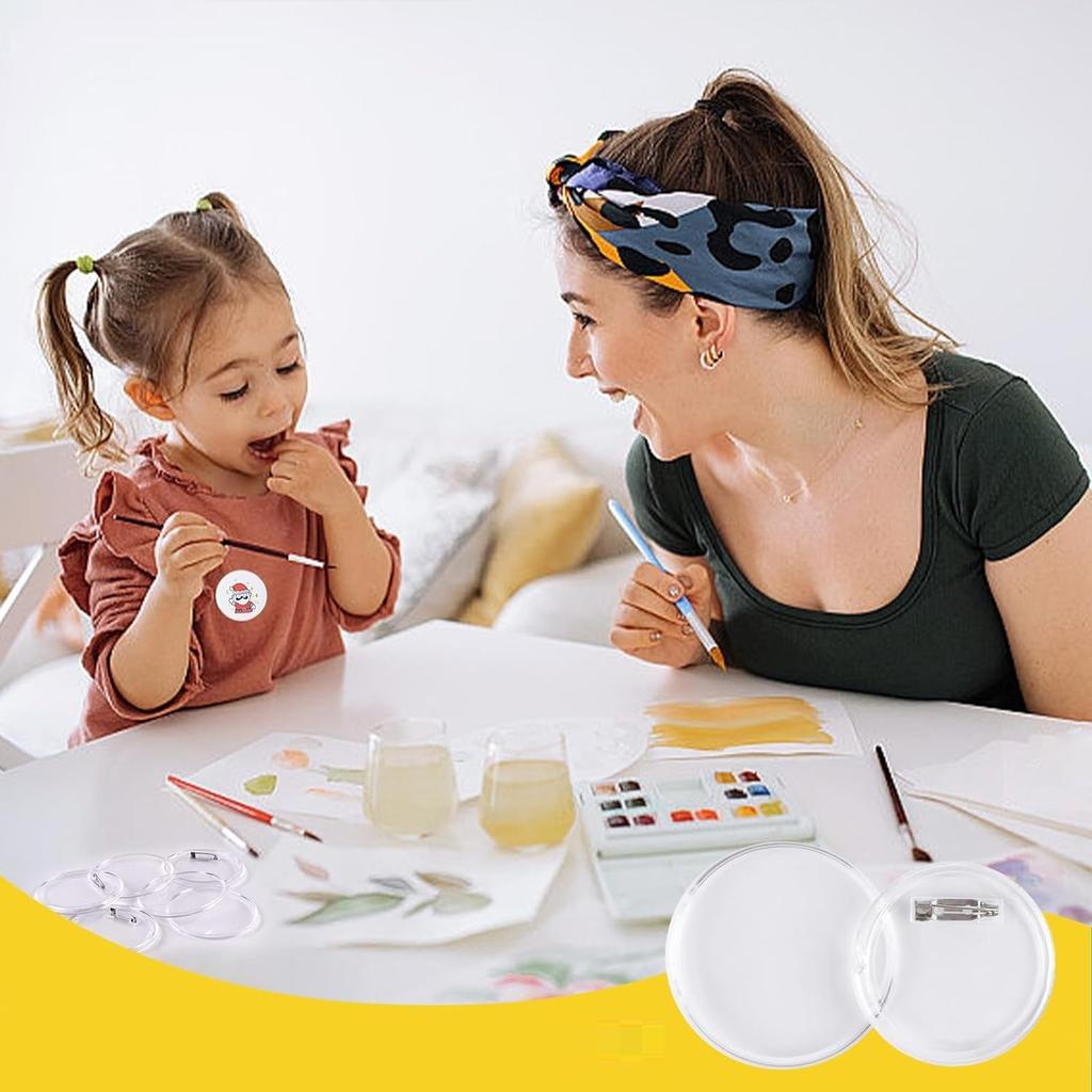 DIFEIUKI прозрачная кнопка 24 круглых акриловых значка для самостоятельного изготовления значка с фотографией, поделка-идол, поставляется с значками с булавками, деталями, значками,