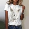 Summer Kawaii Cartoon Dog 3D Print T-shirts Women Streetwear Fashion Y2k Casual Short Sleeve T Shirt O-neck Tees Tops Clothing