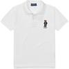 Футболка Polo Ss24 с вышитым рисунком медведя, повседневная, с коротким рукавом, детская, белая CWPOKNIY8021097-100