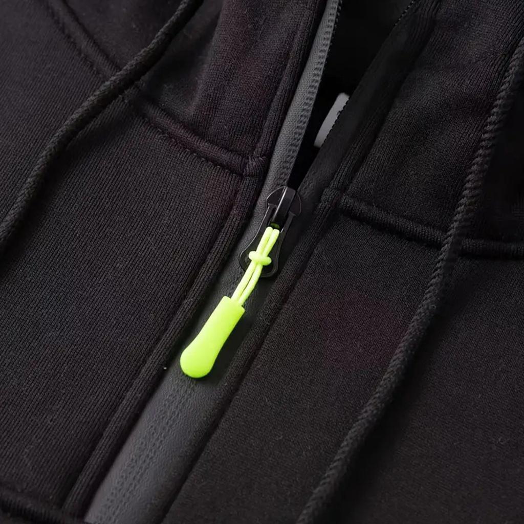 Men's Sweatshirt Hoodie Half Zipper Arm Pocket Cardigan Men's Sports Large Size Casual Hoodie