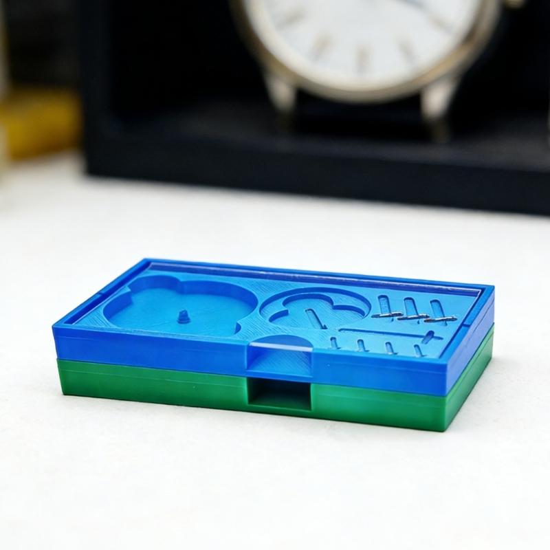 Пластиковый бокс для хранения циферблатов и стрелок часов с несколькими отделениями для дизайнеров ювелирных изделий и часовых мастеров