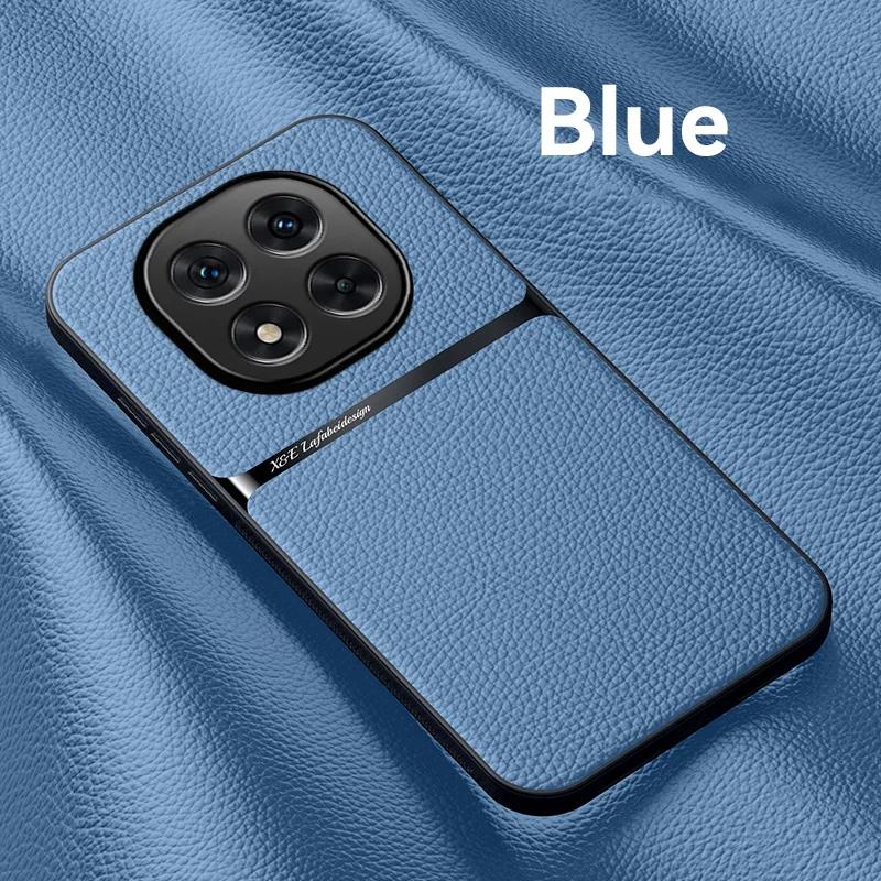 Магнитный защитный чехол для телефона для Redmi Note 15 4G 15 Pro Plus, кожаная текстура, силиконовая ударопрочная крышка для Redmi Note 15 Pro+