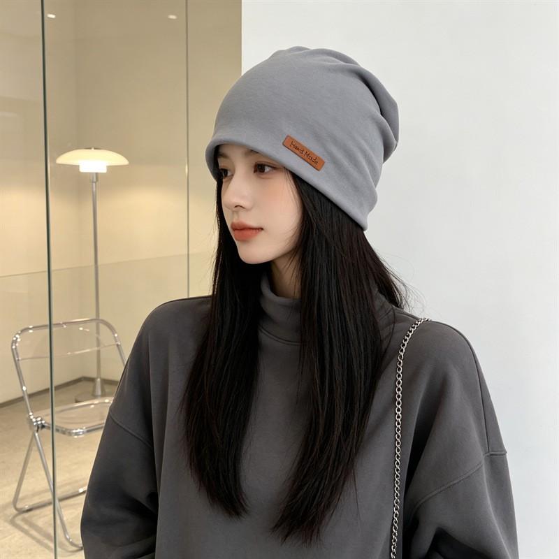 Womens Knit Beanie Hat With Star Warm Winter Cap Daily Wear Unisex Stretchable Headwear