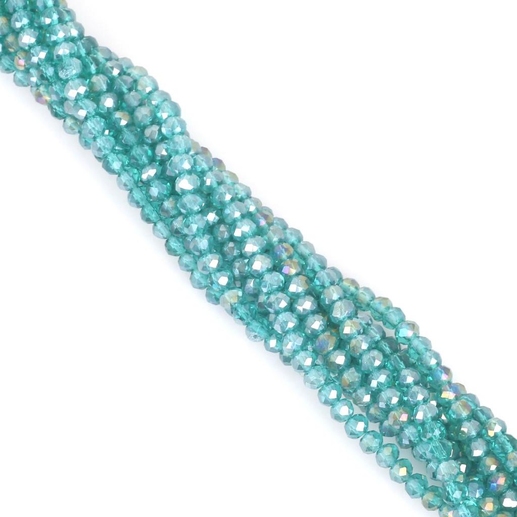 30-200Pcs Rondelle Austria Faceted Crystal Glass Beads Loose Spacer Beads for Jewelry Making