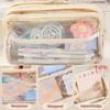 Large Capacity Pen Bag PU Leather+PVC Stationery Bag High Quality Pencil Case  School Office