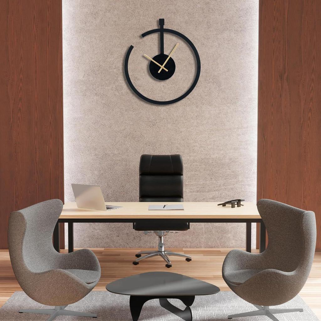 Металлические настенные часы для дома, офиса, гостиной, спальни, детской комнаты и кухни. Большой размер. Стильный. Новейший домашний декор. | (Включенная батарея)