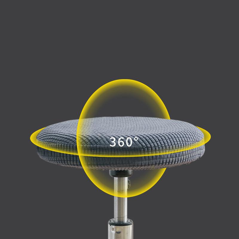 Slipcover Bar Stool Cover Round Chair Cover Anti-Dirty Solid Seat Cushion Protector Removable Stool