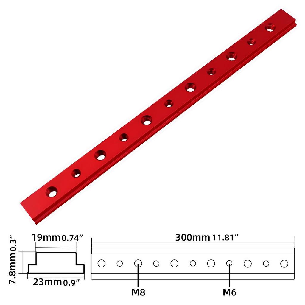 300mm Linear Slide Rail & Block: Aluminum Groove Slide for Table Saw, Engraving Machine, & Workbench DIY Modifications.