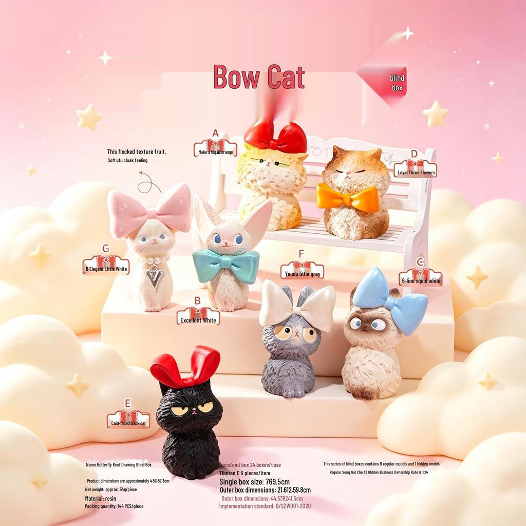 Chao Wan Super Stable Emotion Little Fairy Luo - Second Wave Flocked Blind Box Cute Desktop Decoration Ornament.