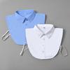 Fake Collar Men'S Pure Cotton Formal Shirt Fake Collar Solid Color Pointed Collar Decorative Collar Sweater With Fake Collar Inside