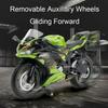 1:12 Модели мотоциклов Kawasaki NIJIA ZX-6R из сплава Игрушечные машинки Резиновые шины Колесо Амортизатор Транспортное средство для детей Праздничный подарок