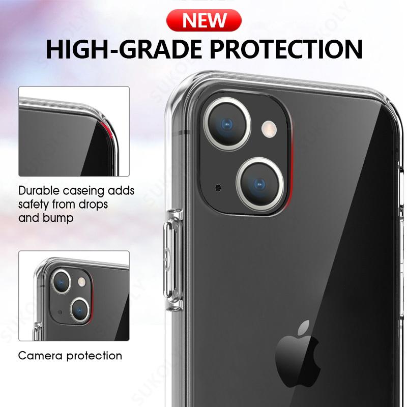 Прозрачный чехол для iPhone 16 14 Pro 15 13 12 Pro Max 11 Pro Max SE 2 2020 X 8 7 Ультратонкий прозрачный мягкий чехол из ТПУ