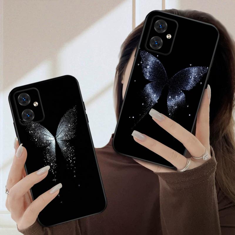 white butterfly For Moto Edge 40 50 Neo 5G E 14 15 G04 G05 4G G24 G34 G35 G54 POWER G55 G75 G84 85 silicone soft phone case
