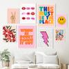 Цвет Аннотация Цветок Губы Улыбка Цитата Бохо Настенная Картина Холст Картина Скандинавский Плакат Принт Детская Роспись Декор Гостиной