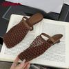 Fashion Ladies Wedges Slippers Sandals Shoes With Low Heel Fashion Mesh Female Wedges Summer Beach Slides Slippers Shoes For Women Mules
