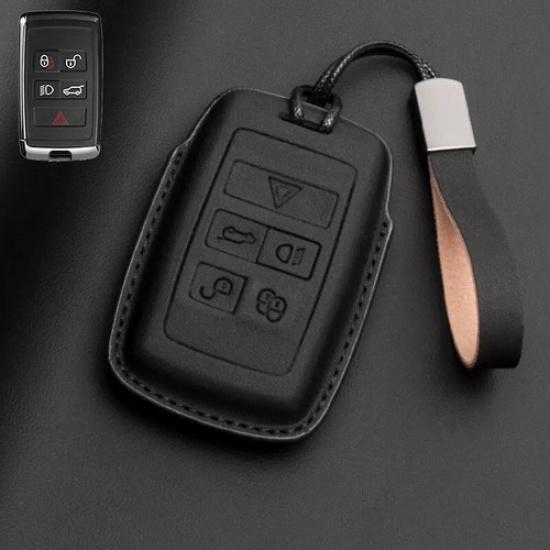 Genuine Leather Car Key Cover Case For Land Rover Range Rover Evoque Discovery