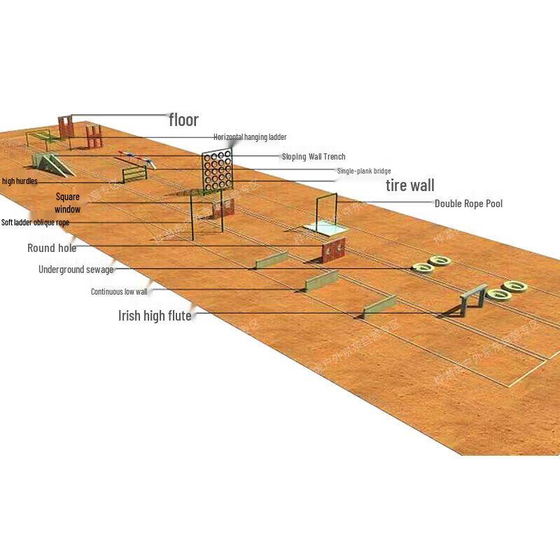 HuaQianHu 300M Obstacle Course Training Equipment