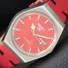 5 AUTOMATIC 6309A VINTAGE JAPAN MENS RED COLOR DIAL WATCH A701462-5 R206b-a701462