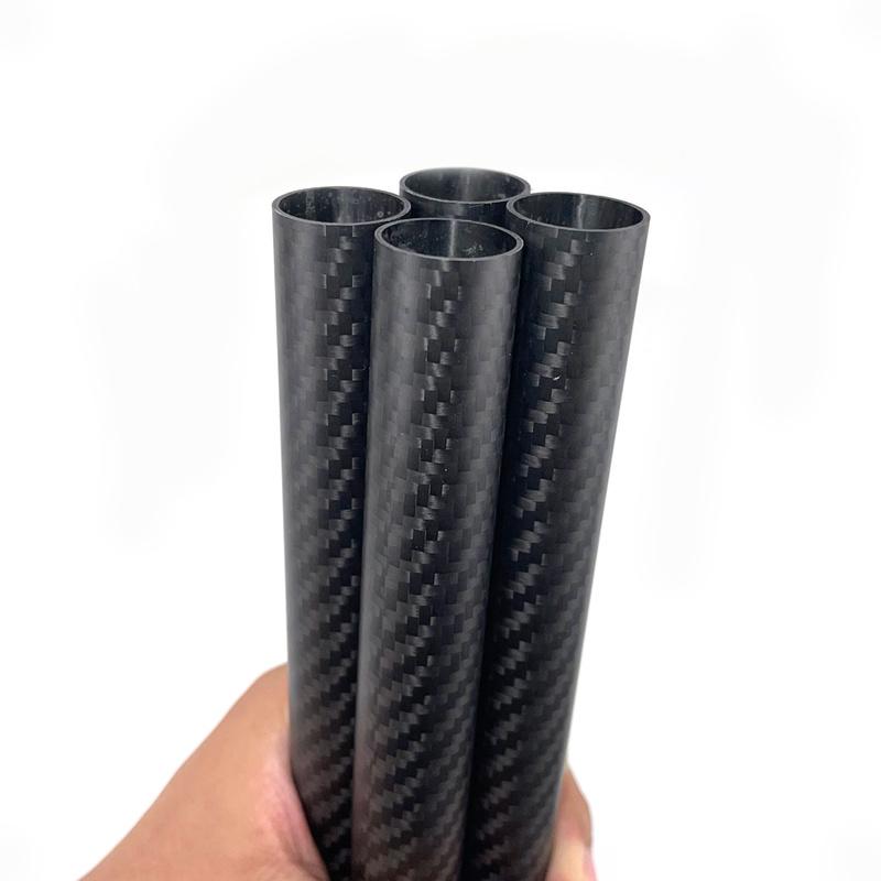 1/ 2Pcs 3K Pure Carbon Fiber Tube Length 0.5M Twill Matte Composite Hardness DIY Japan Material Pipe for RC Airplane Drone Parts