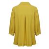 Женская хлопково-льняная кружевная цветная рубашка на пуговицах с коротким рукавом, укороченный низ