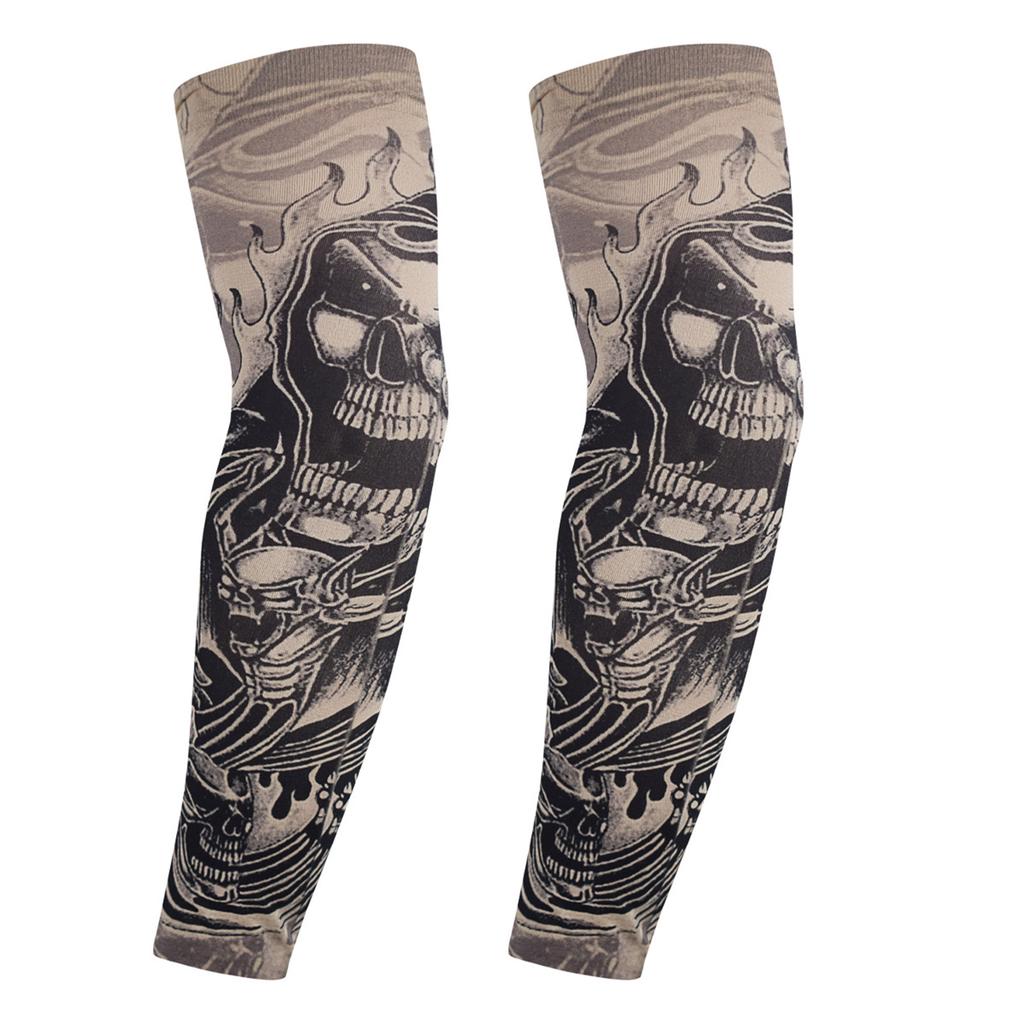 Simulation Tattoo Arm Sleeves Sunproof Arm Covers for Outdoor Enthusiasts Sport Accessory Driving Cycling Arm Protectors
