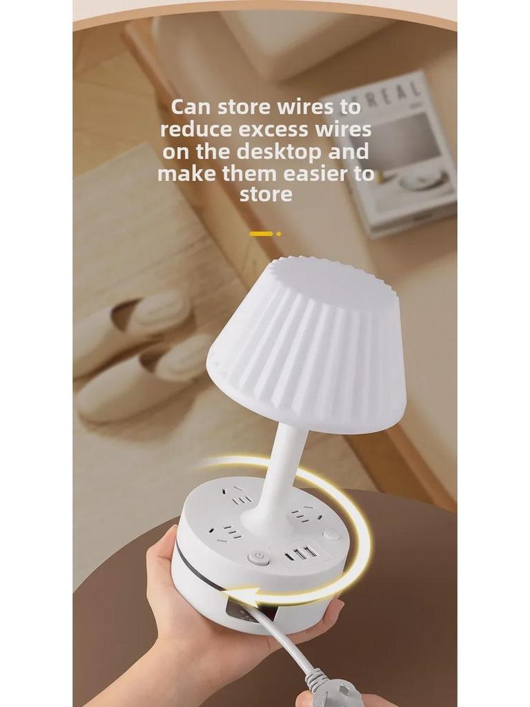 Многофункциональная настольная лампа с USB, ночником и местом для хранения вещей