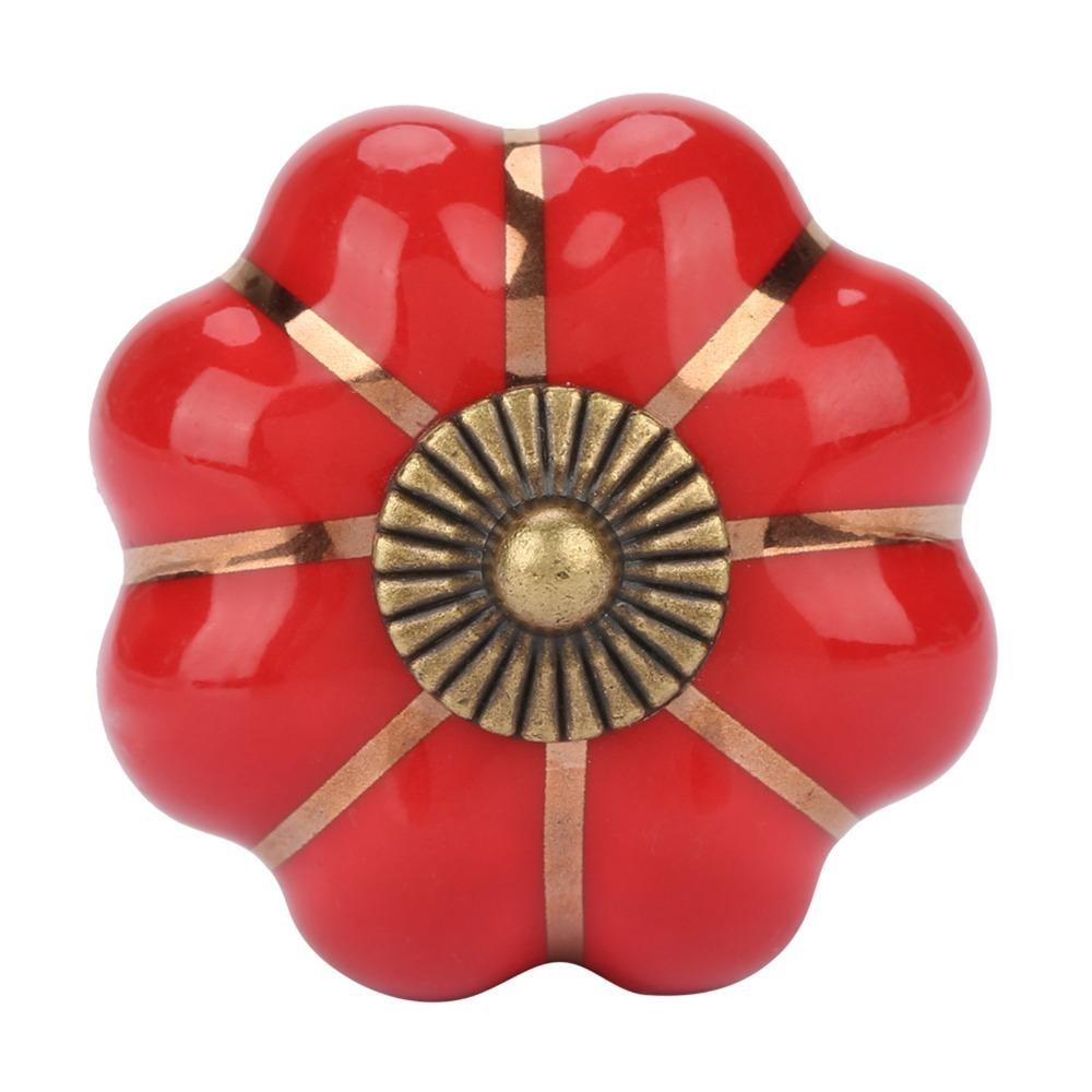 8pcs Pumpkin Design Drawer Door Pulls Single Hole Cabinet Pull Handles Pumpkin Shape Knobs Drawer