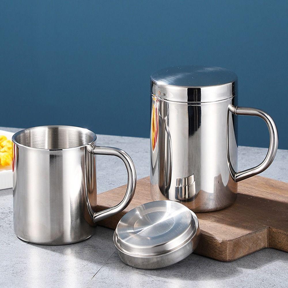 1Pcs 200/300/400ML Stainless Steel Coffee Mug Double Layer Anti-scalding Cup Portable Drink Beer Tea Juice Thermal Tumbler