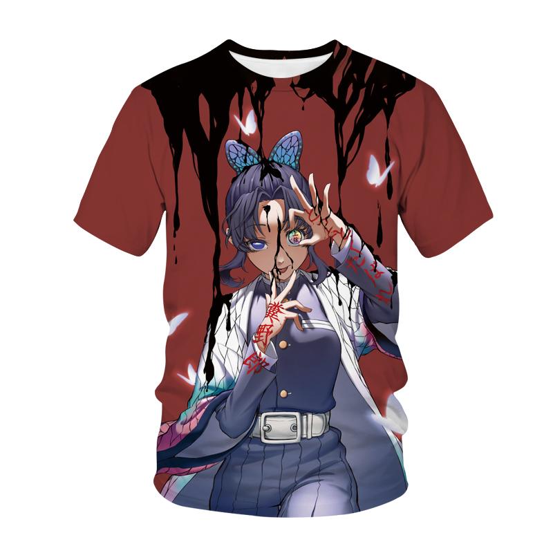 Футболка для мужчин и женщин, аниме, 3D принт, уличная одежда, Demon Slayer Kimetsu No Yaiba, Harajuku, модная футболка, футболка унисекс, топы, одежда