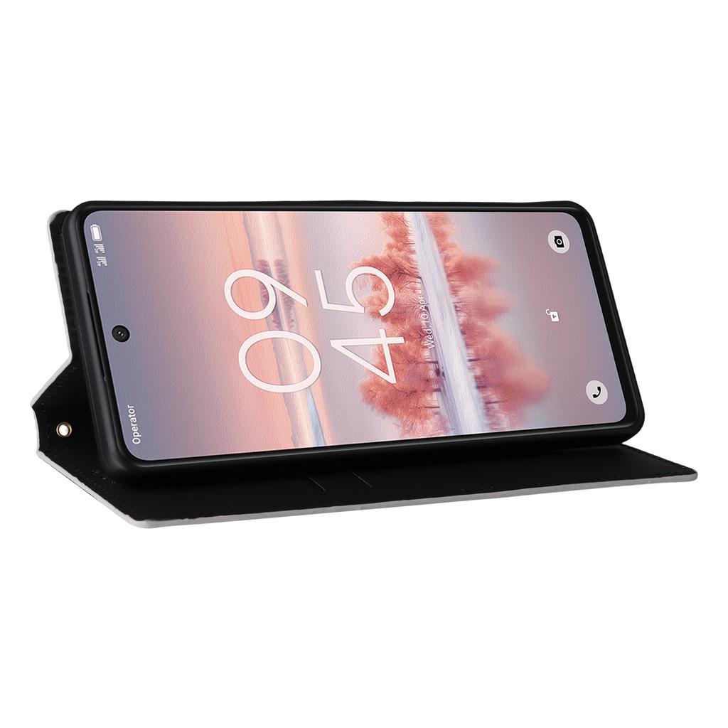 For TCL 60 NxtPaper 4G Case Wallet Rhombus Imprinted Leather Phone Cover