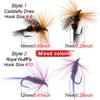 Fly Fishing Flies Lure 5/10Pcs Fly Fishing Lures Bass Salmon Trout Flies Dry Fly Fishing Feather Bait Fishing Flies