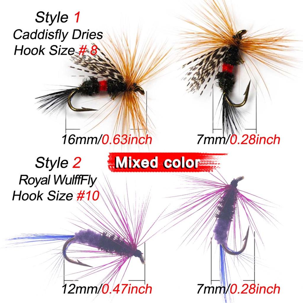 Fly Fishing Flies Lure 5/10Pcs Fly Fishing Lures Bass Salmon Trout Flies Dry Fly Fishing Feather Bait Fishing Flies