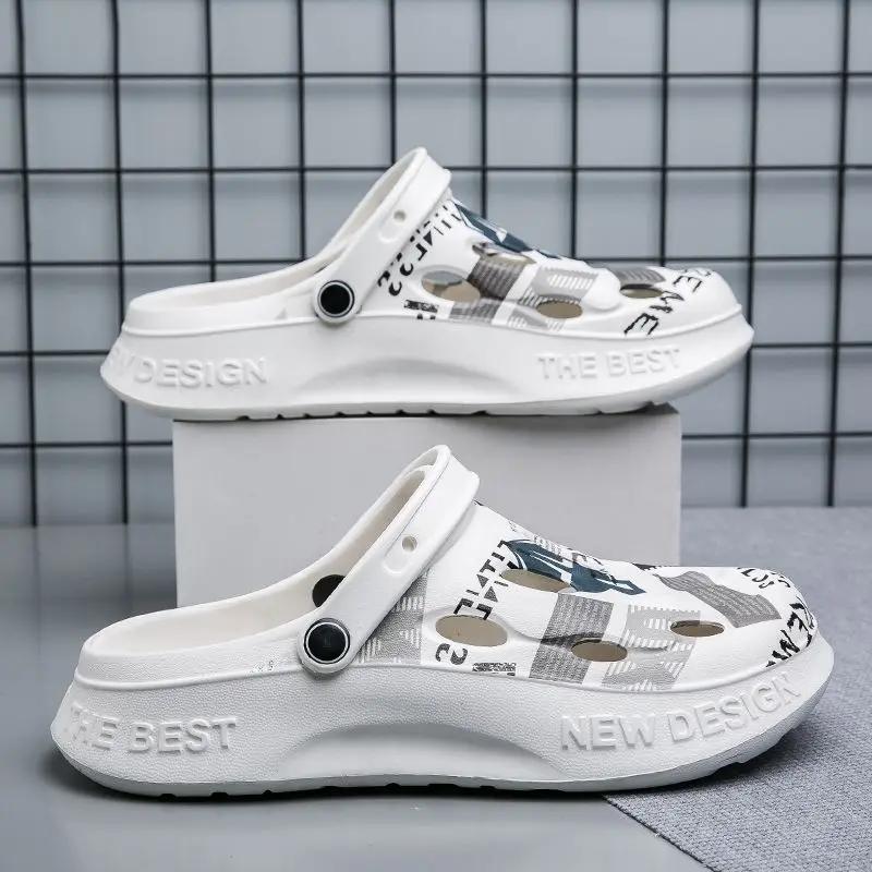 Fashion Slip-resistant Platform Slippers for Men Beach Sandals Man Casual Cheap Liquidation Rubber Designer Luxury 2024 Style Eva Shoes