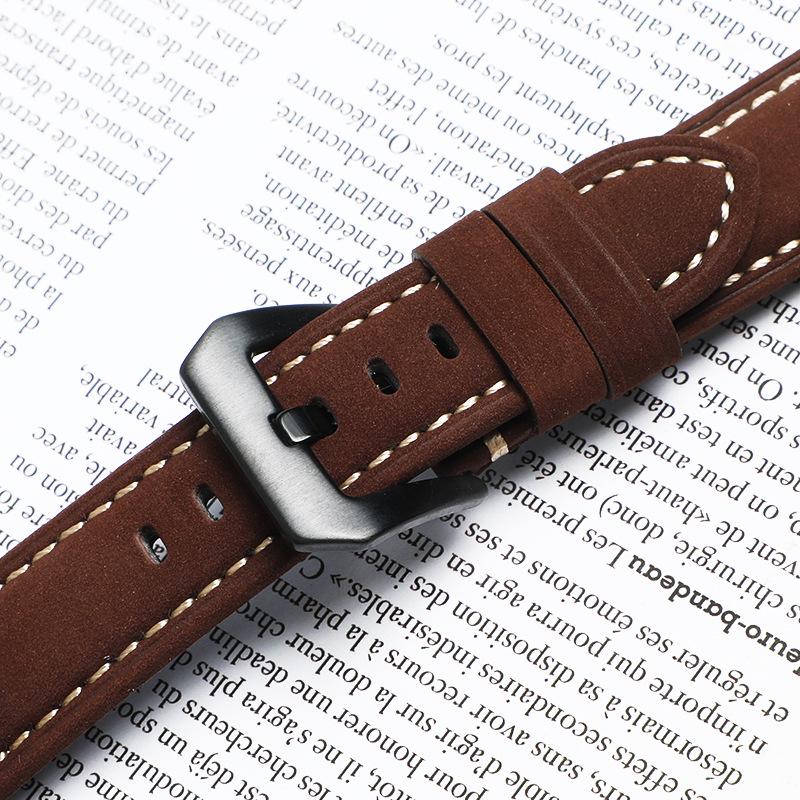 Ремешок для часов Panerai из матовой кожи крупного рогатого скота Vintage Crazy Horse, спортивный, из натуральной кожи, 22/24.