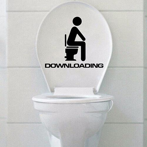 Съемное DIY Сиденье для унитаза WC Искусство для ванной комнаты Декор Наклейки для дома Комнаты Наклейка на стену KTY