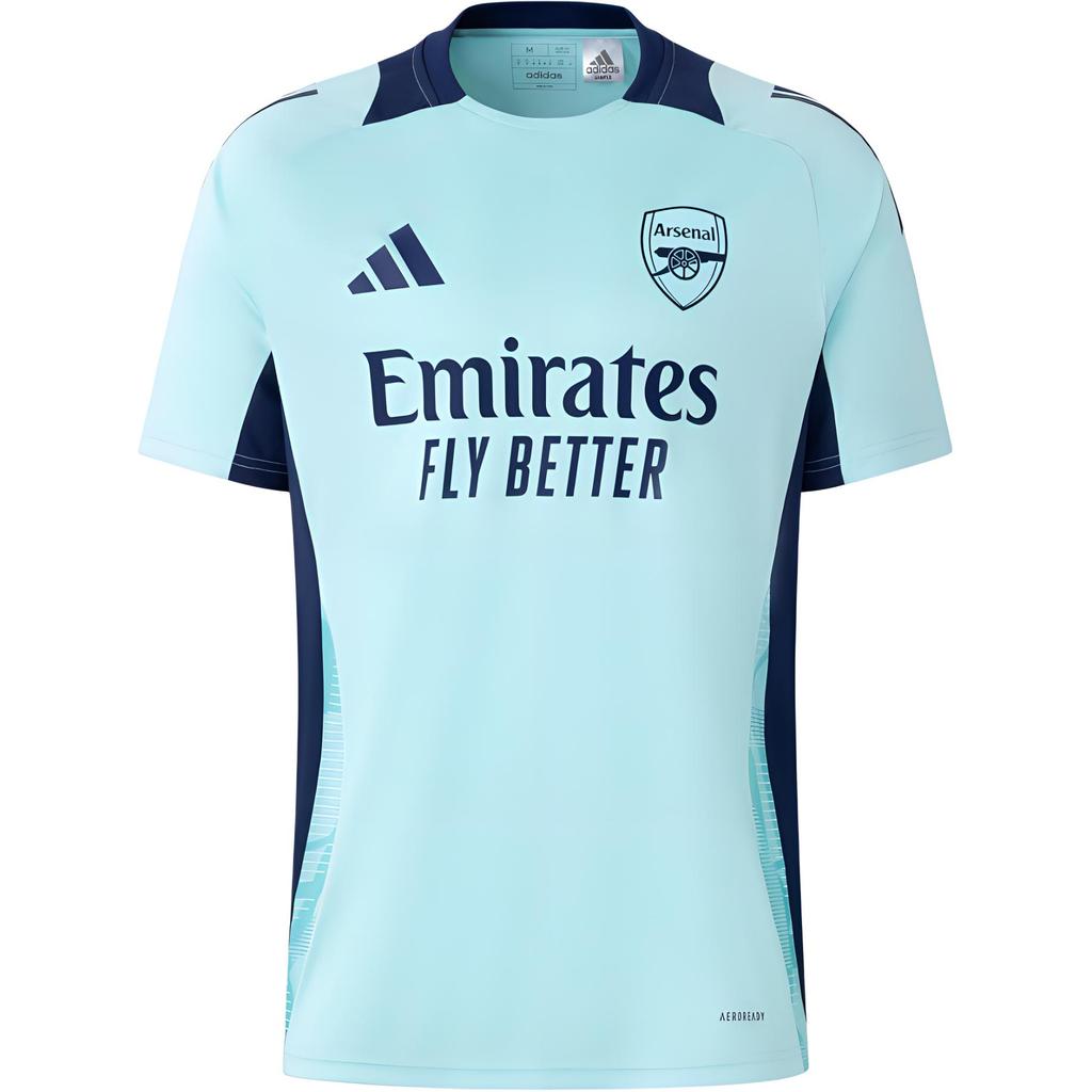 adidas Джерси Arsenal Tiro 24, облегающие мужские топы с круглым вырезом и короткими рукавами, цвет морской волны IT2228