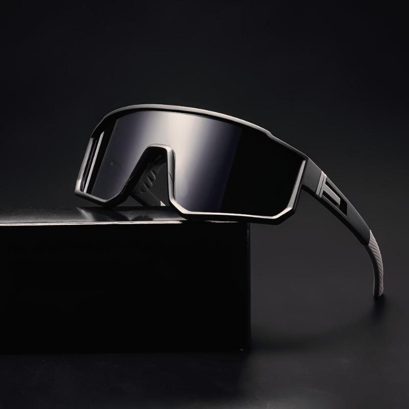 Солнцезащитные очки с очень большой оправой, классический черный, нейтральный дизайн, прочный поликарбонатный материал с силиконовыми нескользящими дужками для отдыха