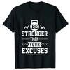 Men's T-shirts Gym Life Shirt Funny Workout Tshirts Motivational Positive Quote Clothing Exercise Fitness Tee Shirt Clothes