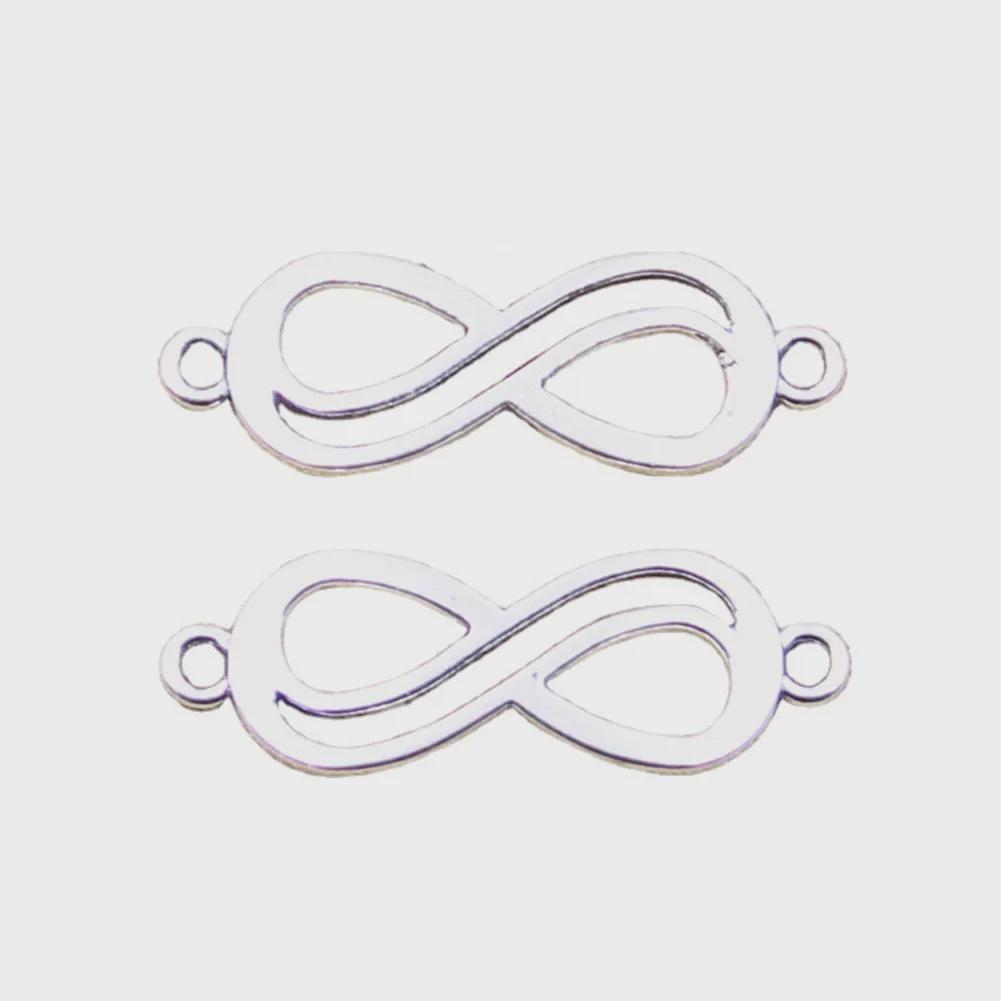 Антикварная серебряная подвеска в виде бесконечности своими руками для ожерелья/браслета